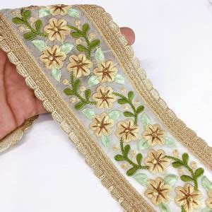 Lami Meter Resham Embroidery Border Lace Gold Lace Piping Lace Reel