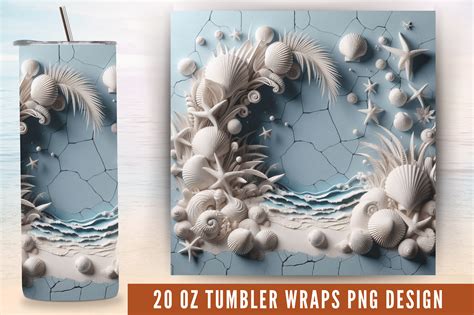 Cracked Wall Beach Sea Shells Oz Wrap Graphic By Craft Fair