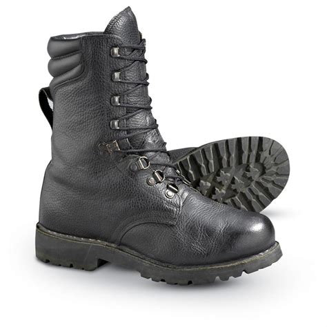 Used German Military Combat Boots, Black - 117421, Combat & Tactical ...