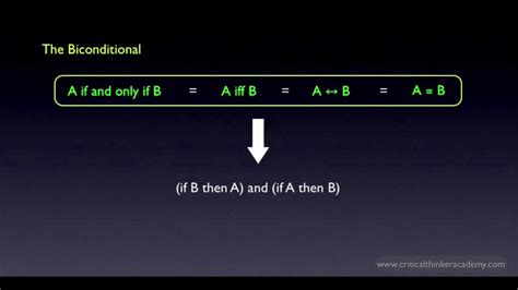 Propositional Logic A If And Only If B Youtube