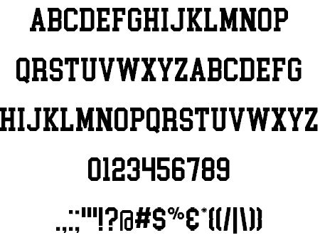 University Block Font