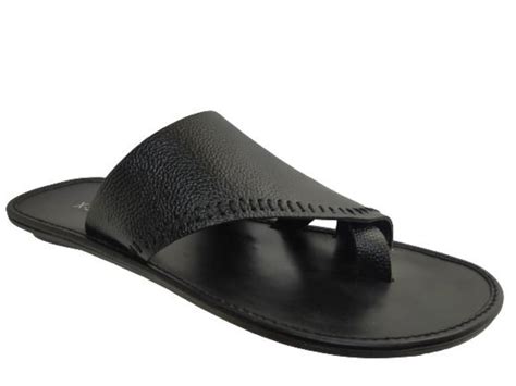 Black Leather Chappal Atelier Yuwaciaojp