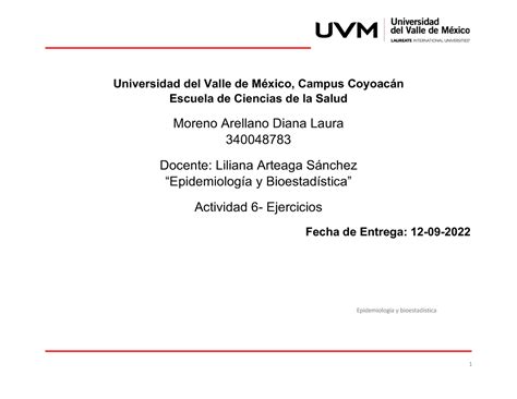 A Madl Actividad De Blackboard Uvm Universidad Del Valle De