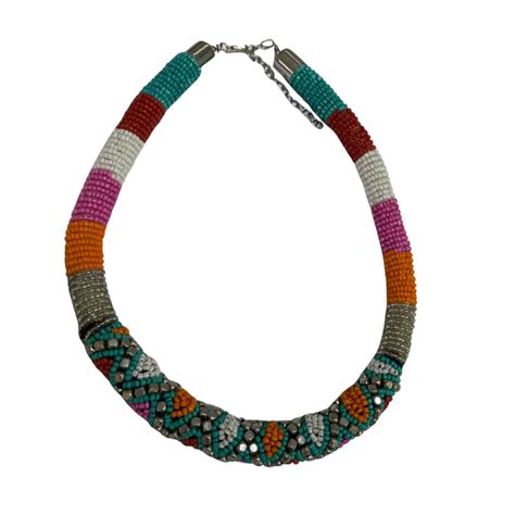 Thick Beaded Boho Necklace