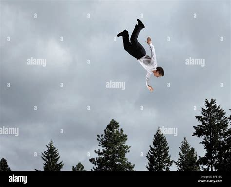 man falling  air