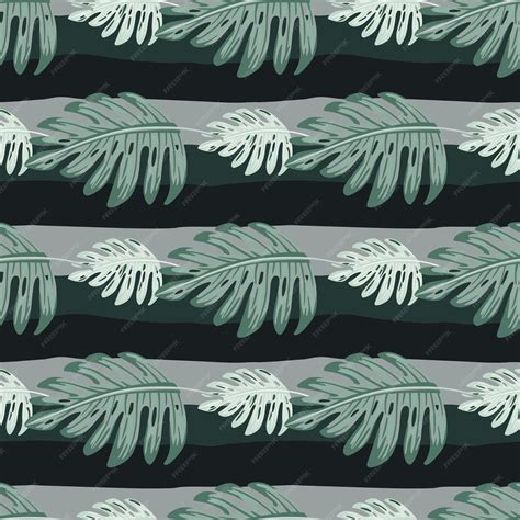 Premium Vector Abstract Exotic Plant Seamless Pattern Botanical Leaf