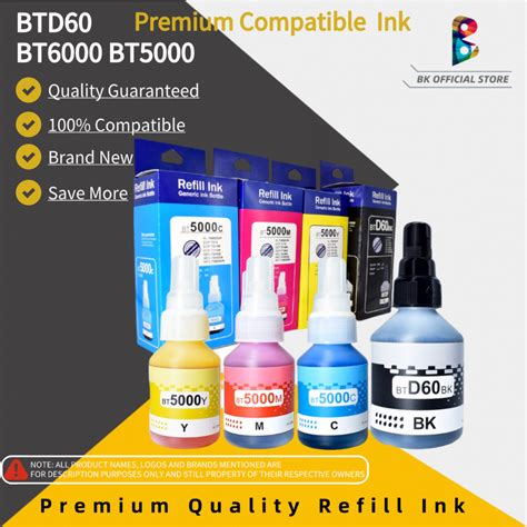 Btd Bt Bt Premium Refill Ink Compatible For Brother Printer