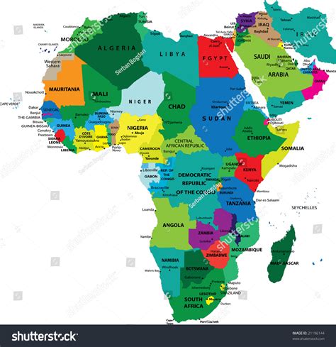 Africa Map Labeled Countries