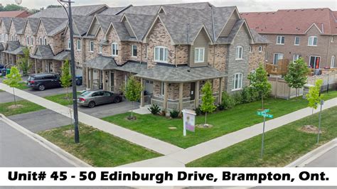 Unit 45 50 Edinburgh Drive Brampton Townhouse For Sale YouTube