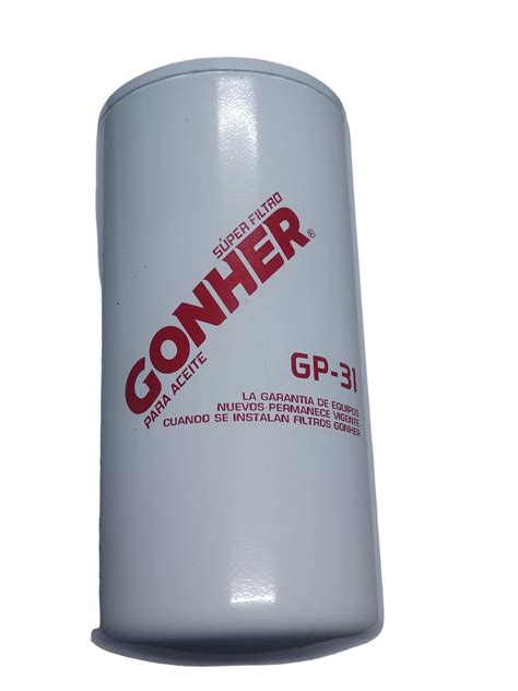 Filtro De Aceite Gonher GP 31 Para Equipo Pesado EXCAVATORSMX