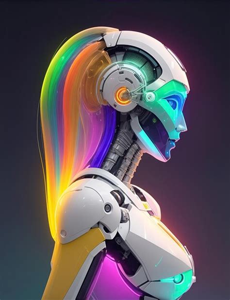 Premium Ai Image Beautiful Female Robot With Artificial Intelligence