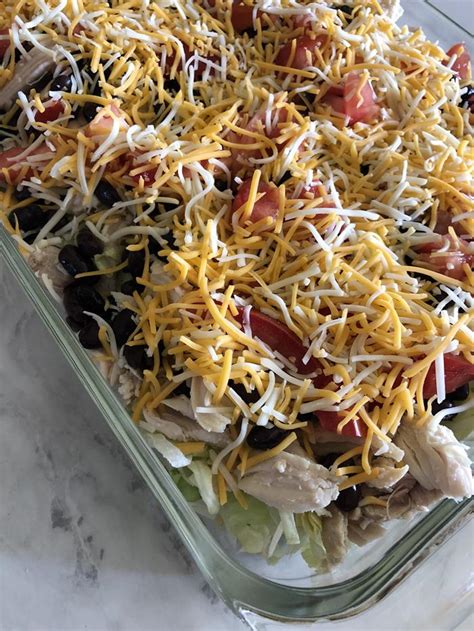 Layered Chicken Taco Salad Lynn S Kitchen Adventures