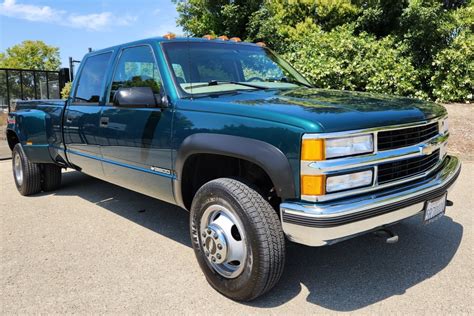 No Reserve 29k Mile 1998 Chevrolet K3500 Silverado Crew Cab 74l