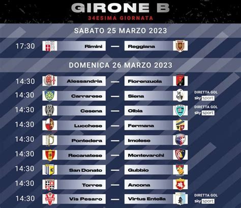 Dirette Tv Serie C Giornata Ritorno Ecco Tutte Le Sfide Da Vedere