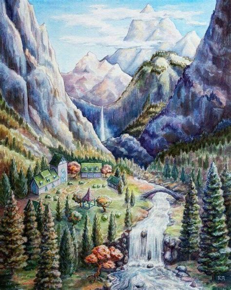 Rivendell The Last Homely House East Of The Sea Tolkien Art Fantasy