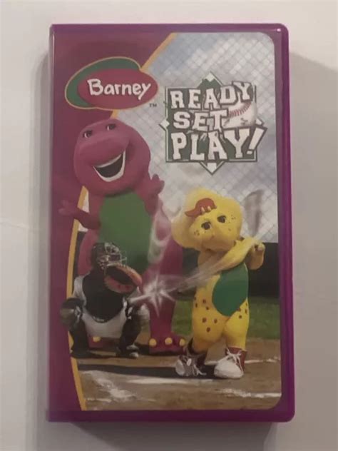 Barney And Friends Ready Set Play Vhs Video Tape Sing Along Songs Hard Case Rare 12 99