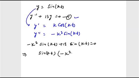 SOLVED Find All Values Of K For Which The Function Y Sin Kt