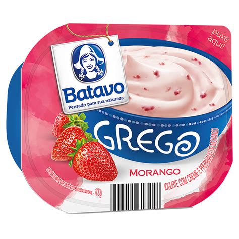 Iogurte Grego Batavo 100g Morango é aqui na Barcelos