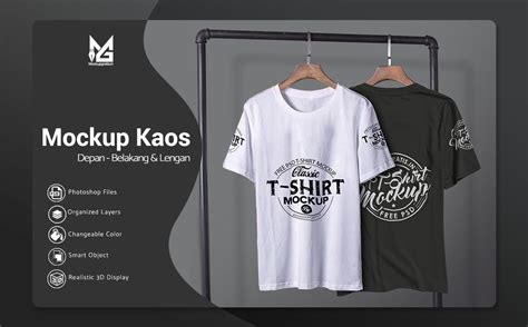 Free Mockup Kaos Putih Depan Belakang Hd Yellowimages Mockups