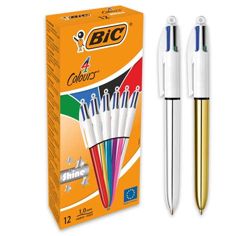 Buy Bic Colours Shine Ballpoint Pens Medium Point Mm Assorted