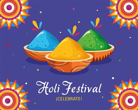 Premium Vector Poster Holi Festival