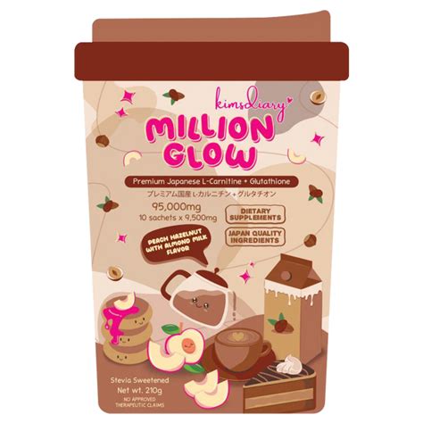 Million Glow Peach Hazelnut With Almond Milk