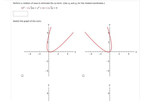 Solved Perform A Rotation Of Axes To Eliminate The Xy Term