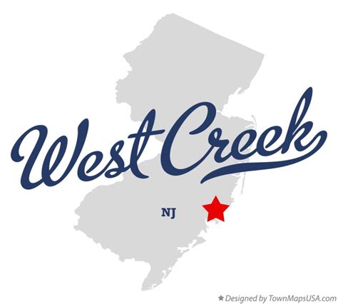 Map of West Creek, NJ, New Jersey