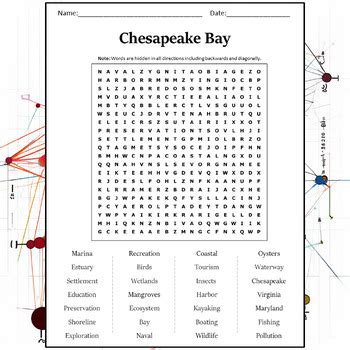 Chesapeake Bay Word Search Puzzle Worksheet Activity By Word Search Corner