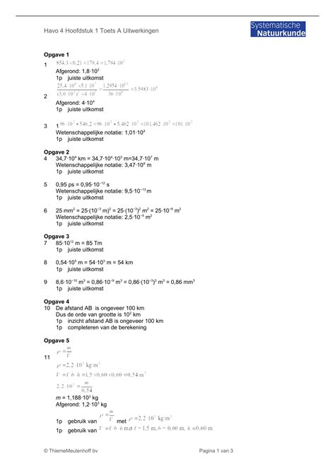 Oefentoets Nova Natuurkunde Havo Hoofdstuk Natuurkunde Stuvia Nl