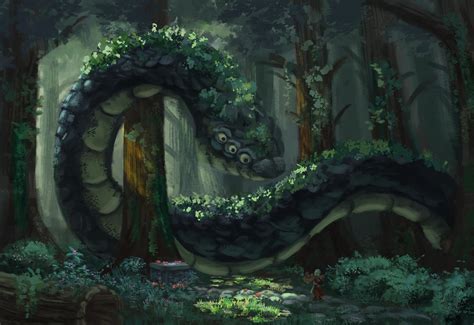 ArtStation - The Snake Forest God