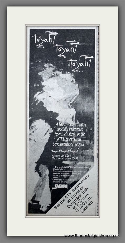 Toyah Toyah Toyah Vintage Original Advert 1980 Ref Ad200391 The