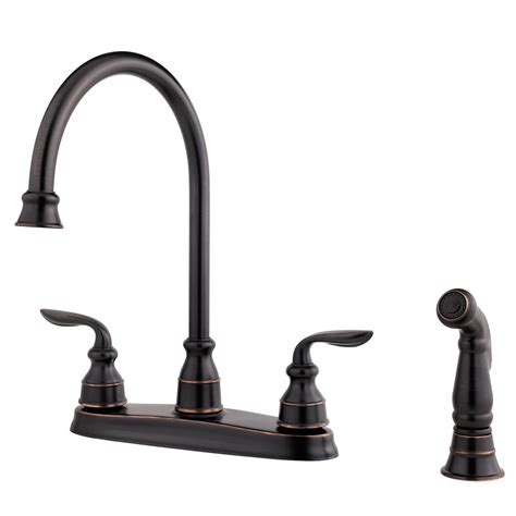 Pfister Avalon Tuscan Bronze 2 Handle High Arc Kitchen Faucet At