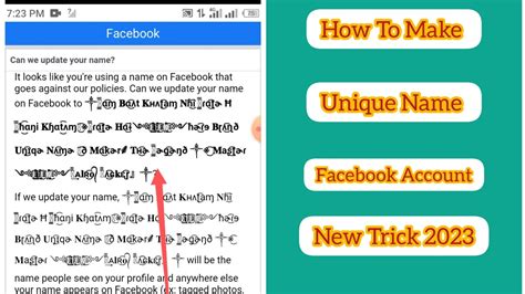 How To Make Unique Name Facebook Account 2023 How To Create Unique