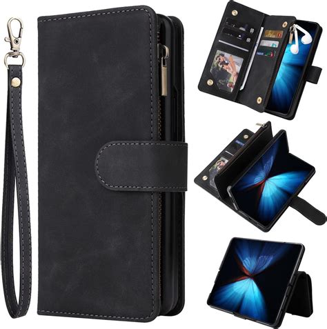 Zzxx For Samsung Galaxy Z Fold 4 Case Wallet With Rfid Blocking Card Slot Soft Pu