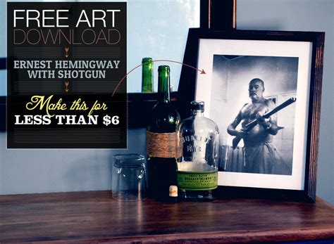 Free Art Download: Ernest Hemingway with Shotgun | Primer