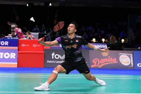 Foto Kekalahan Jonatan Christie Di Denmark Open 2024 Kurang Berani