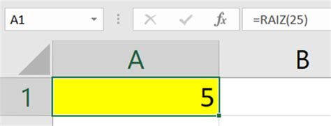 Como calcular la raíz cuadrada en Excel