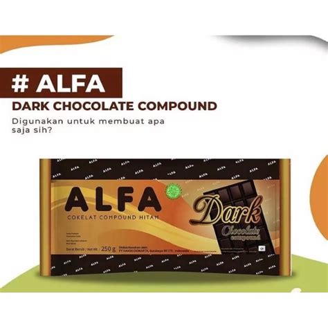 Jual Cokelat Batang ALFA Dark Compound 250gr Coklat Blok ALFA