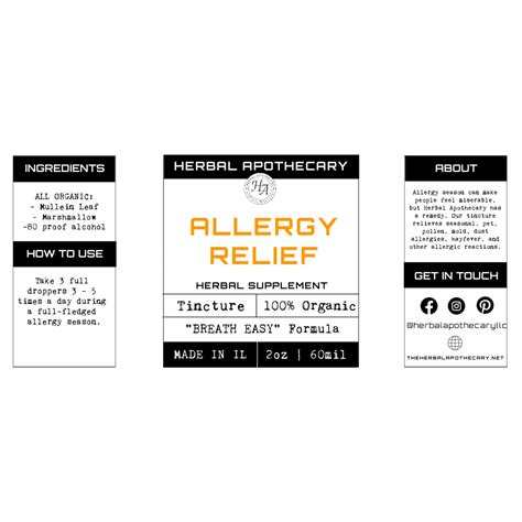 Allergy Relief | Herbal Tincture | Herbal Allergy Tincture | Breath