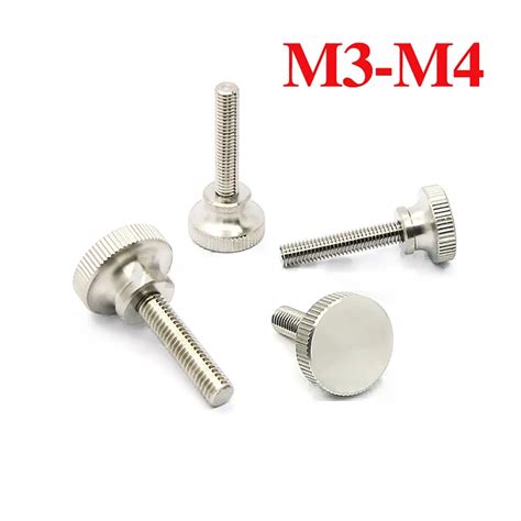 5 10pcs Gb834 M3 M4 303 Stainless Steel Knurling Head Knurled Thumb