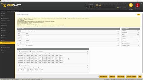 Betaflight Vtx Table Upload Via Cli Vtx Tab Youtube