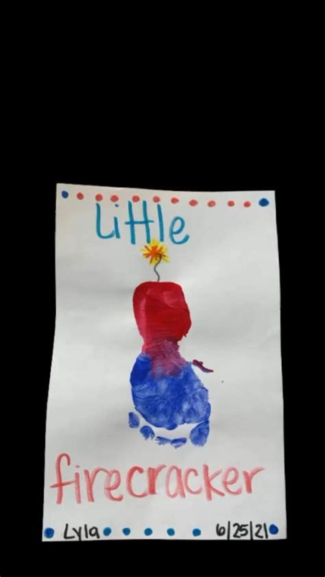 Happy 4th Of July Footprint Craft For Kids Usa Independence Day