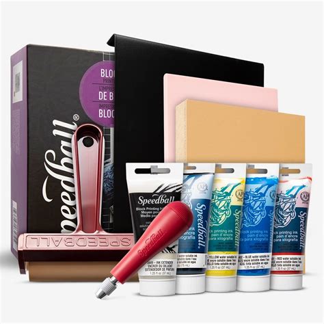 Speedball Deluxe Block Printing Kit Sets Printmaking Color