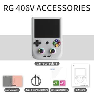 Amazon RG406V Retro Handheld Game Console 4 Inch IPS Multi Touch