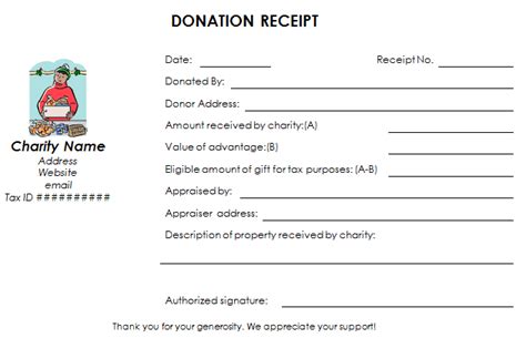 9 Tax Donation Receipt Templates Excel Templates