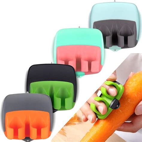 4 Pieces Finger Vegetable Peeler Palm Peeler Kitchen Fruit