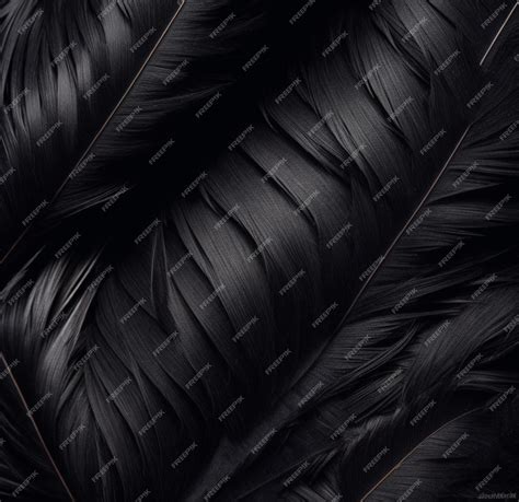 Premium AI Image | black feather texture