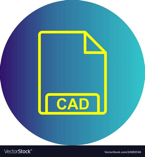 Cad Icon Royalty Free Vector Image Vectorstock