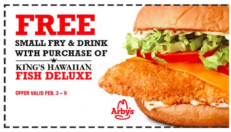 Arby's: FREE Small Fry & Drink with Purchase of King's Hawaiian Fish ...